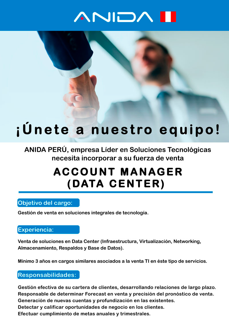 account manager data center anida